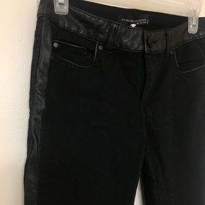 Black skinny jeans with leather lining